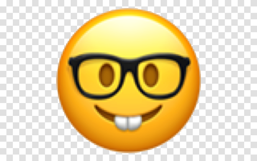 Emoji Emojicon Emote Face Emojiface Nerd Nerdy Nerd Face Emoji, Helmet, Logo Transparent Png