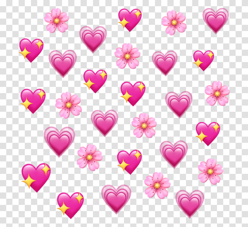 Emoji Emojis Emojiiphone Heart Pink Hearts Pinkhearts Emoji Hearts And Flowers, Pattern, Balloon Transparent Png