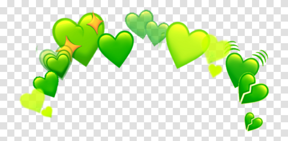 Emoji Emojis Hearts Heart Emojicrown Emojicrowns Green Heart Emoji Edit, Light, Cushion, Pillow, Hand Transparent Png