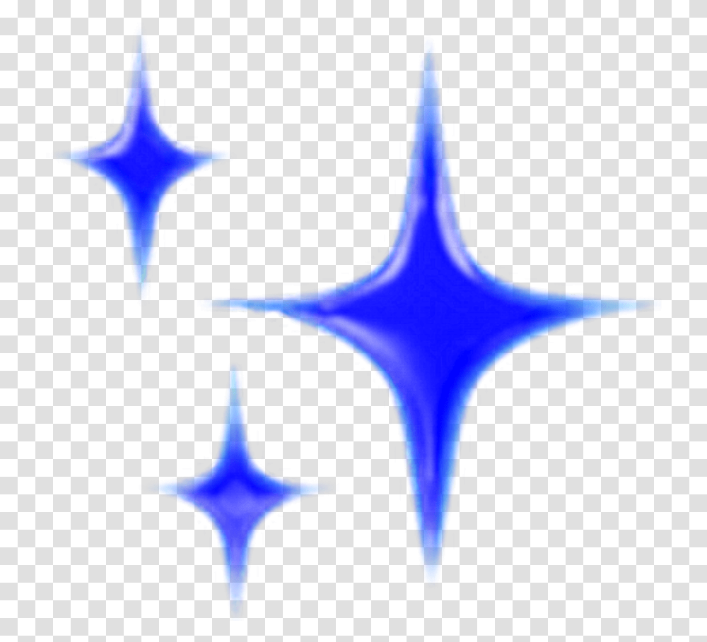 Emoji Emojisticker Blue Sparkles, Star Symbol, Sea Life, Animal Transparent Png