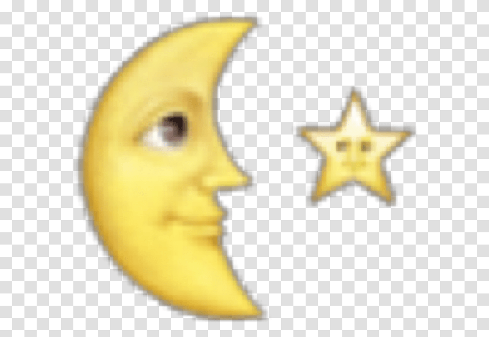 Emoji Emojisticker Moon Halfmoon Star Overlay Pet An Animal, Head, Alien, Mask Transparent Png