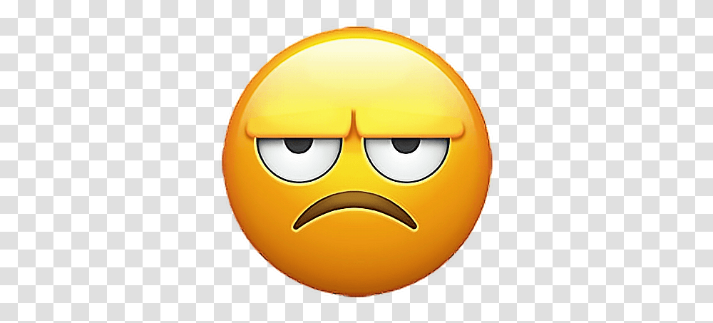 Emoji Emojisticker Sticker Stickers Grumpy Smiley Annoyed Emoji, Helmet, Apparel Transparent Png