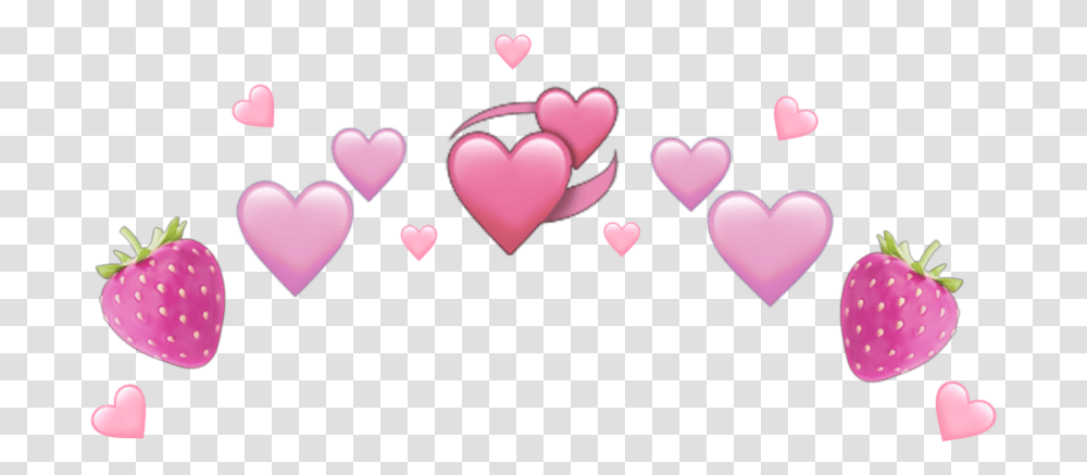 Emoji Emojistickers Emojicrown Stickers Crown Light Pink Heart Emoji, Petal, Flower, Plant, Blossom Transparent Png