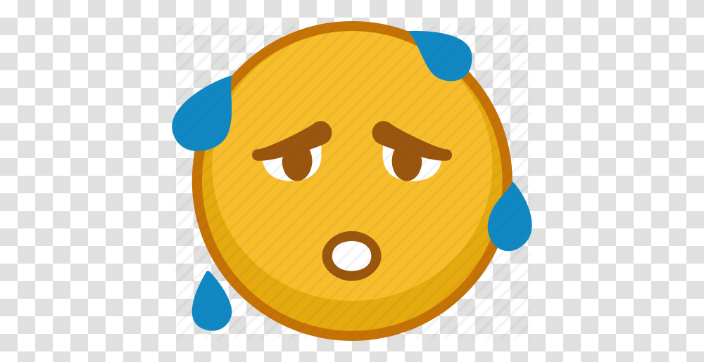 Emoji Emoticon Emoticons Emotion Expression Smile Sweating Icon, Pac Man Transparent Png