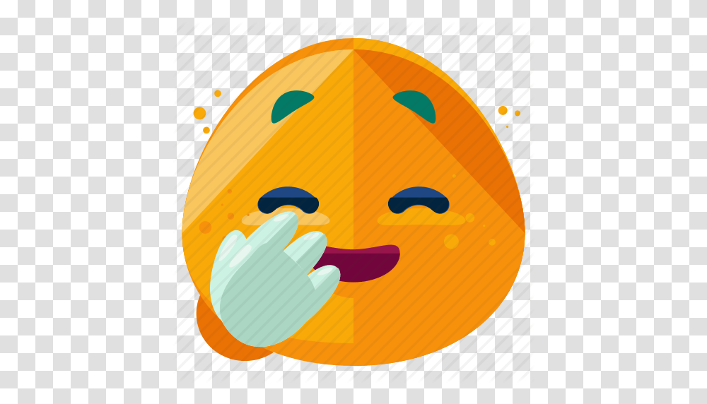 Emoji Emoticon Emotion Laugh Shy Smiley Icon, Plant, Food, Produce, Pumpkin Transparent Png