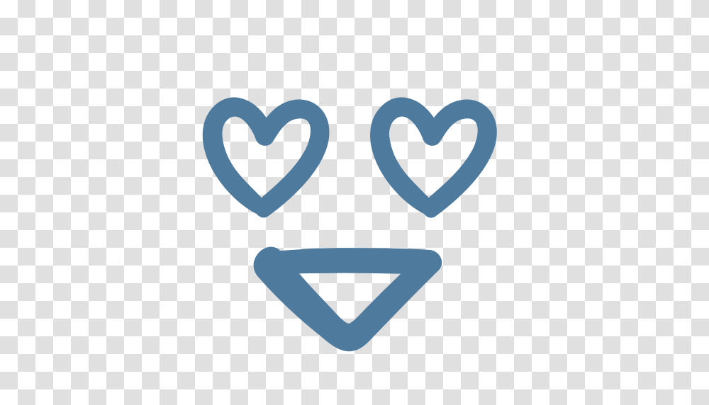 Emoji Emoticon Eyes Happy Heart In Love Smile Icon, Alphabet, Label Transparent Png