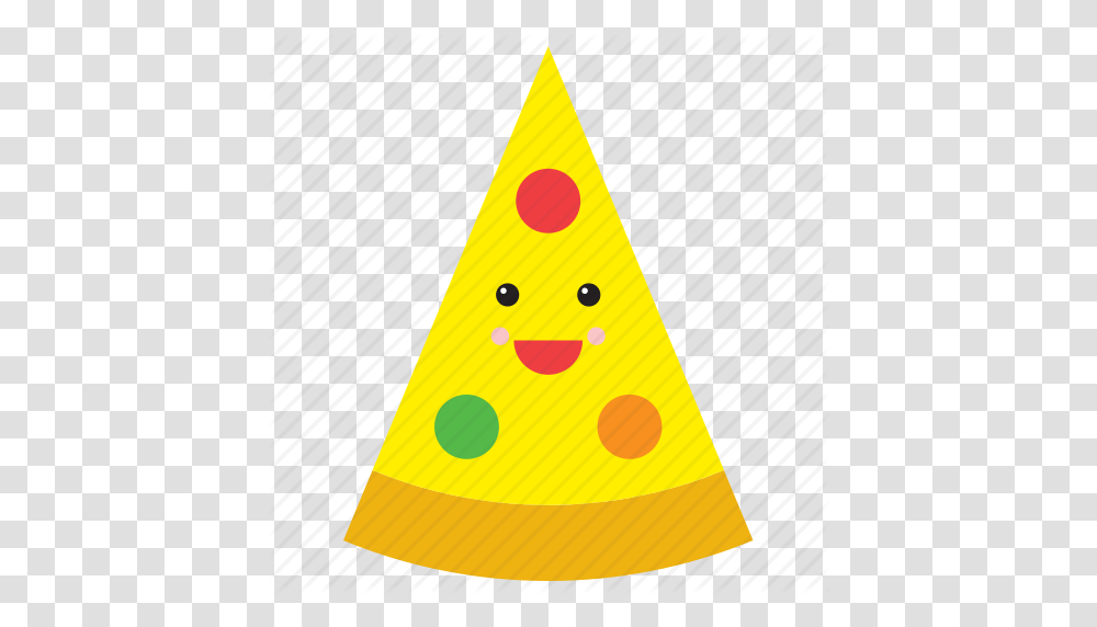 Emoji Emoticon Face Food Pizza Slice Smiley Icon, Apparel, Cone, Party Hat Transparent Png