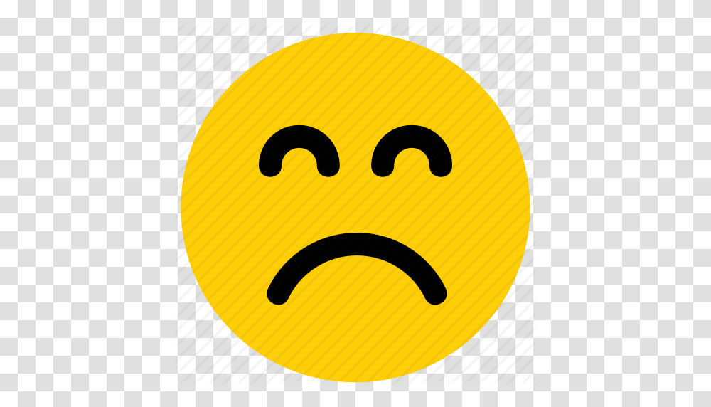 Emoji Emoticon Face Frown Mad Sad Unhappy Icon, Label, Logo Transparent Png