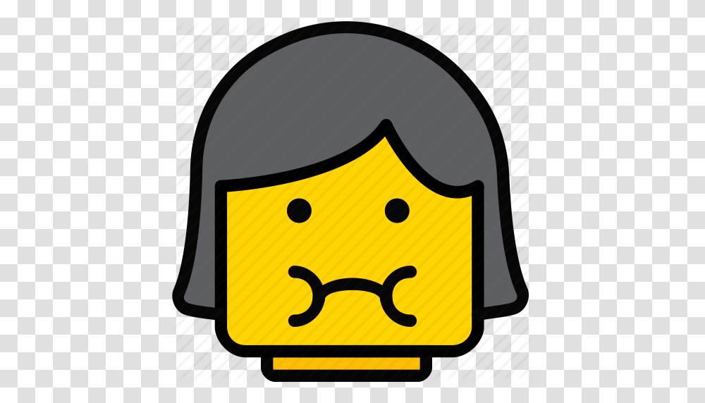 Emoji Emoticon Face Girl Sick Icon, Light, Pac Man Transparent Png