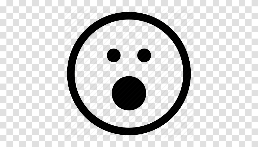 Emoji Emoticon Face Shock Shocked Suprised Surprise Icon, Sphere, Hole, Photography, Lens Cap Transparent Png