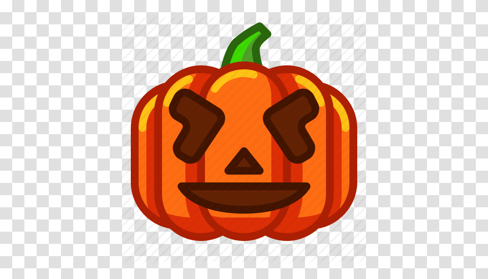 Emoji Emoticon Funny Halloween Lantern Pumpkin Spooky Icon, Plant, Vegetable, Food, Pepper Transparent Png
