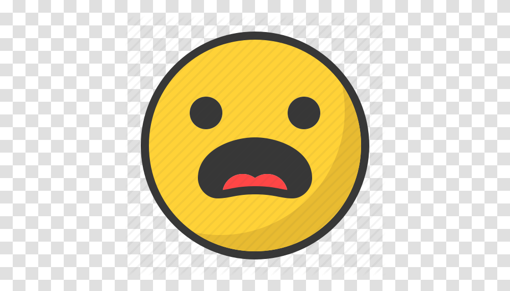 Emoji Emoticon Sad Scared Surprised Icon, Pac Man, Halloween, Logo Transparent Png