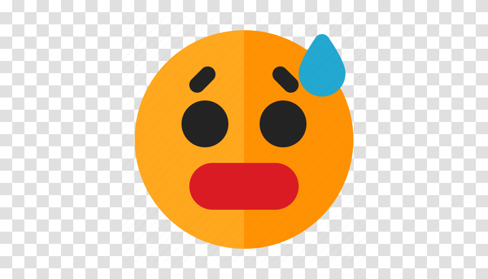 Emoji Emoticon Sad Surprised Tired Icon Circle, Pac Man, Halloween Transparent Png