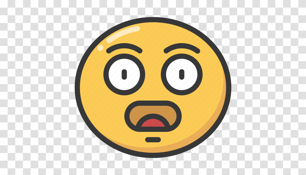 Emoji Emoticon Shock Shocked Wow Icon Circle, Text, Road, Advertisement, Symbol Transparent Png