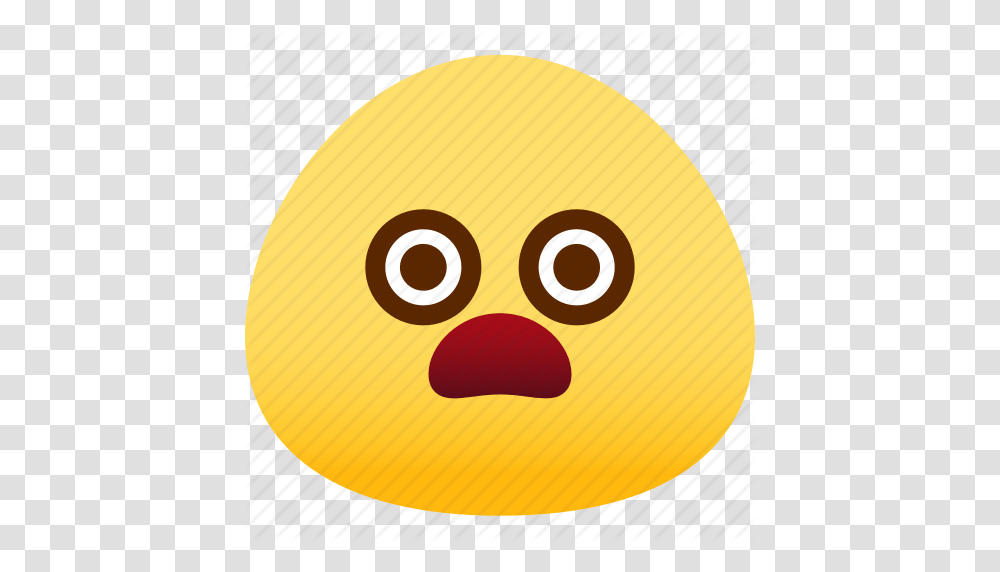 Emoji Emotion Expression Face Feeling Shocked Icon, Food, Plant, Egg, Fruit Transparent Png