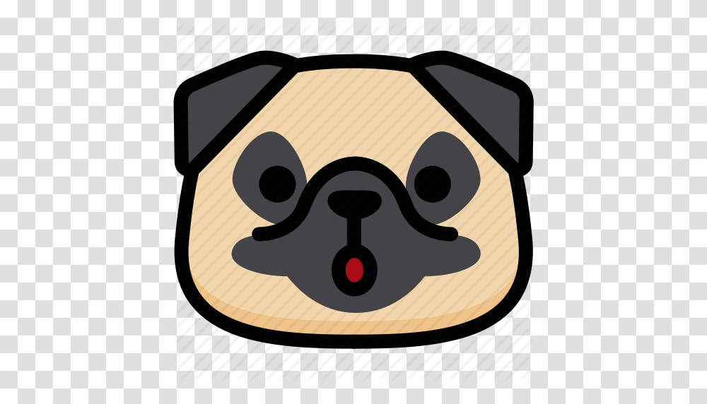 Emoji Emotion Expression Face Mouth Open Pug Icon, Food, Dessert, Cake, Cutlery Transparent Png