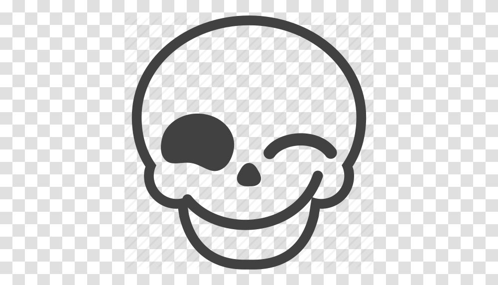 Emoji Emotion Face Skull Smile Smiley Wink Icon, Electronics, Headphones, Headset, Cushion Transparent Png