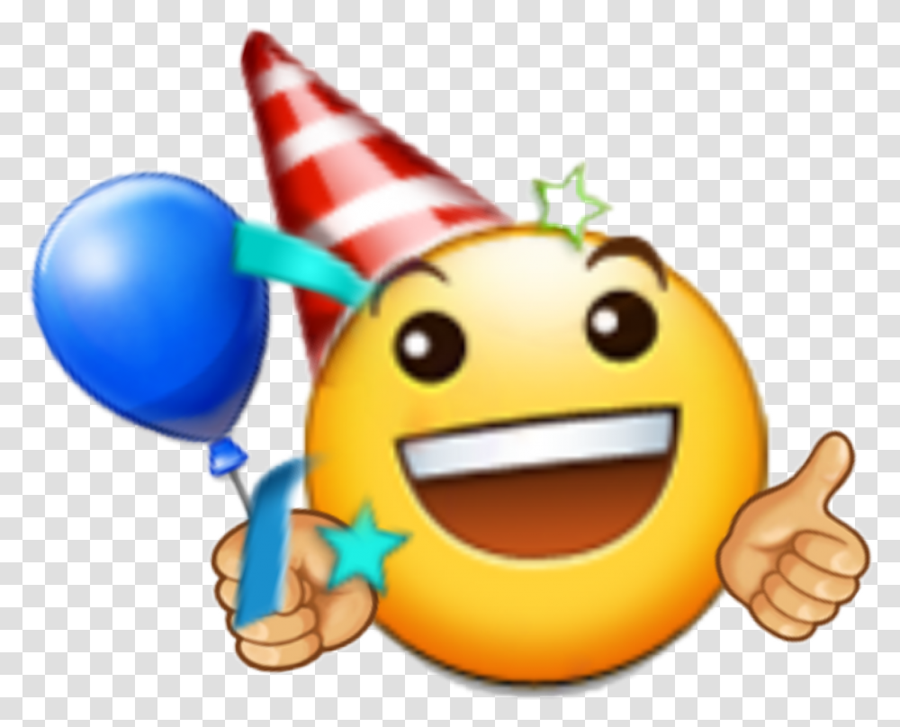 Emoji Emotions Birthday Happy Happybirthday Sticker Fre, Toy, Apparel, Party Hat Transparent Png
