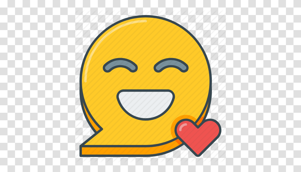 Emoji Excited Happiness Happy Heart Love Smile Icon, Label, Transportation, Vehicle Transparent Png