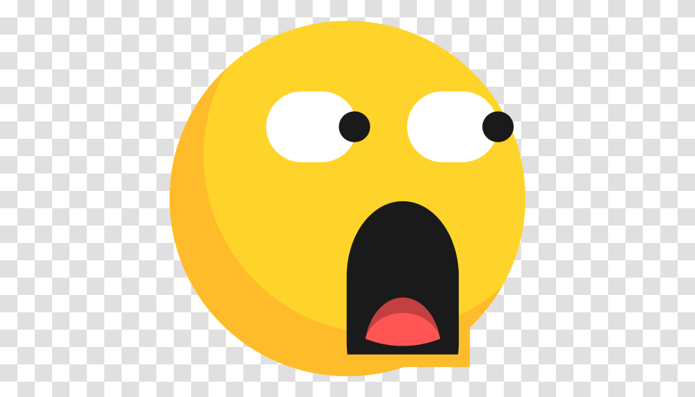 Emoji Expression Glared Shocked Surprised Icon, Food, Outdoors, Pac Man, Egg Transparent Png