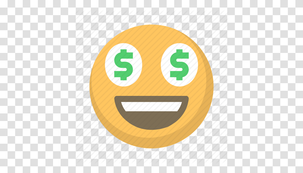 Emoji Eyes Face Greed Money Rich Icon, Number, Label Transparent Png