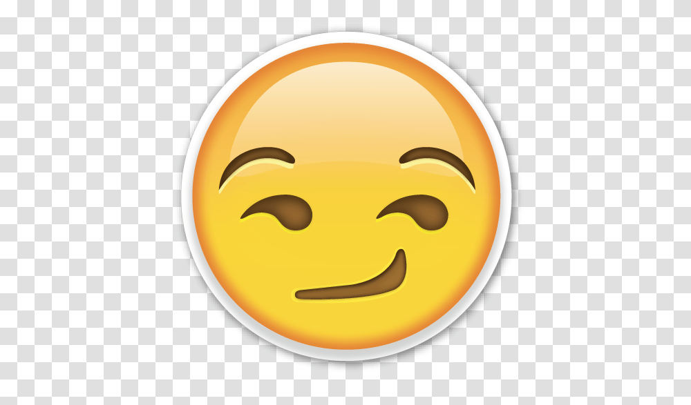 Emoji Face Background Background Smirk Emoji, Plant, Label, Text, Food Transparent Png