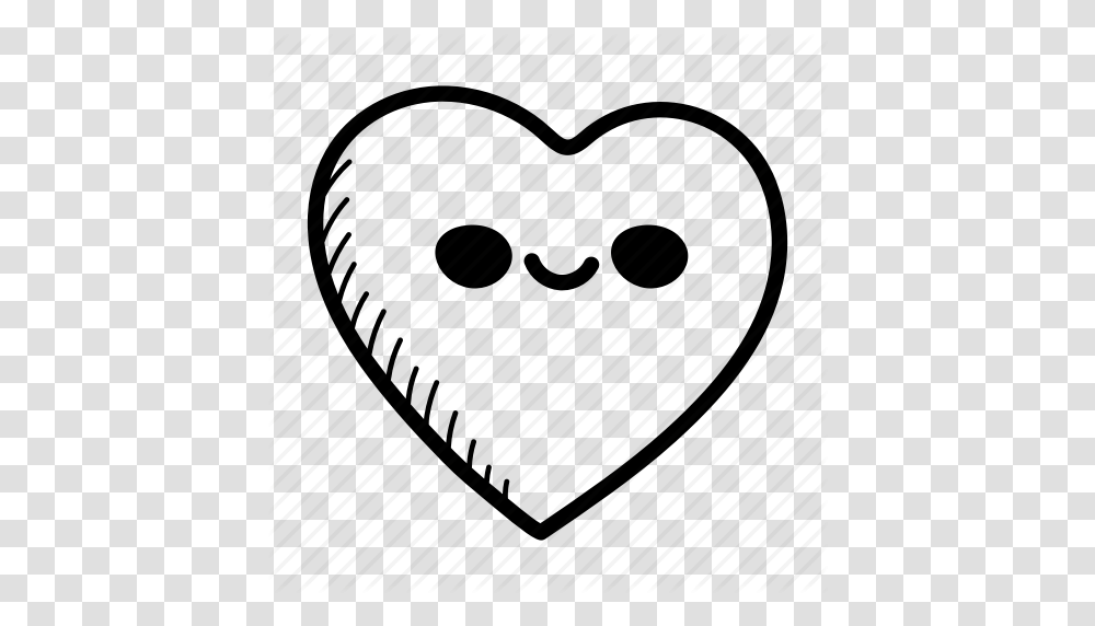 Emoji Face Hand Drawn Happy Heart Heart Face Love Icon Transparent Png