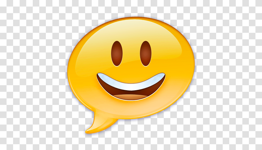 Emoji Face Happy Ichat Icon, Label, Plant, Food Transparent Png