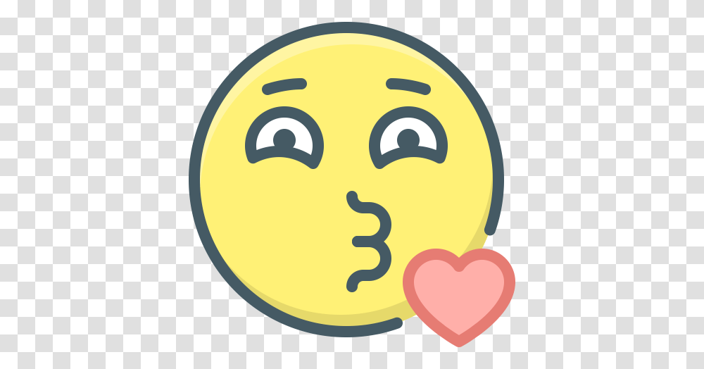Emoji Face Kiss Smiley Icon Happy, Text, Ball, Balloon, Label Transparent Png