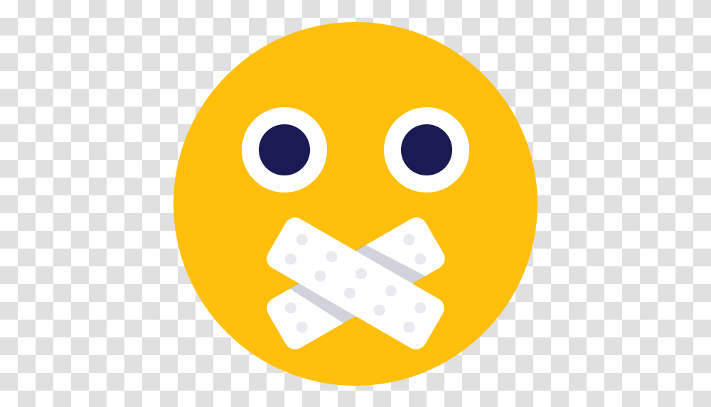 Emoji Face No Talk Icon Circle Transparent Png
