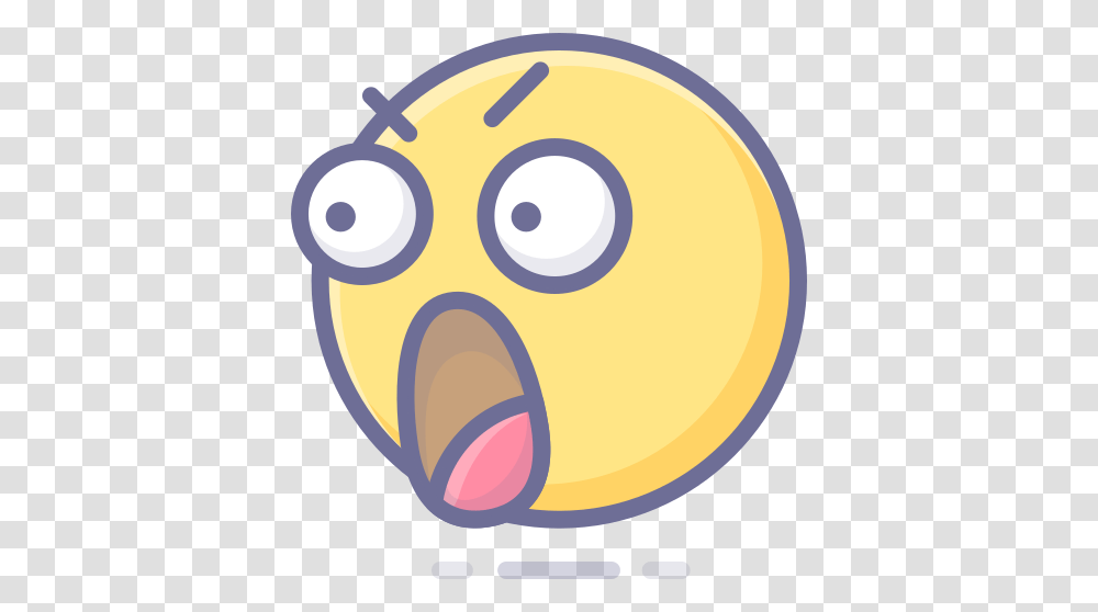 Emoji Face Smiley Surprised Emoticon Icon Free Of Emotion, Food, Egg, Sphere Transparent Png