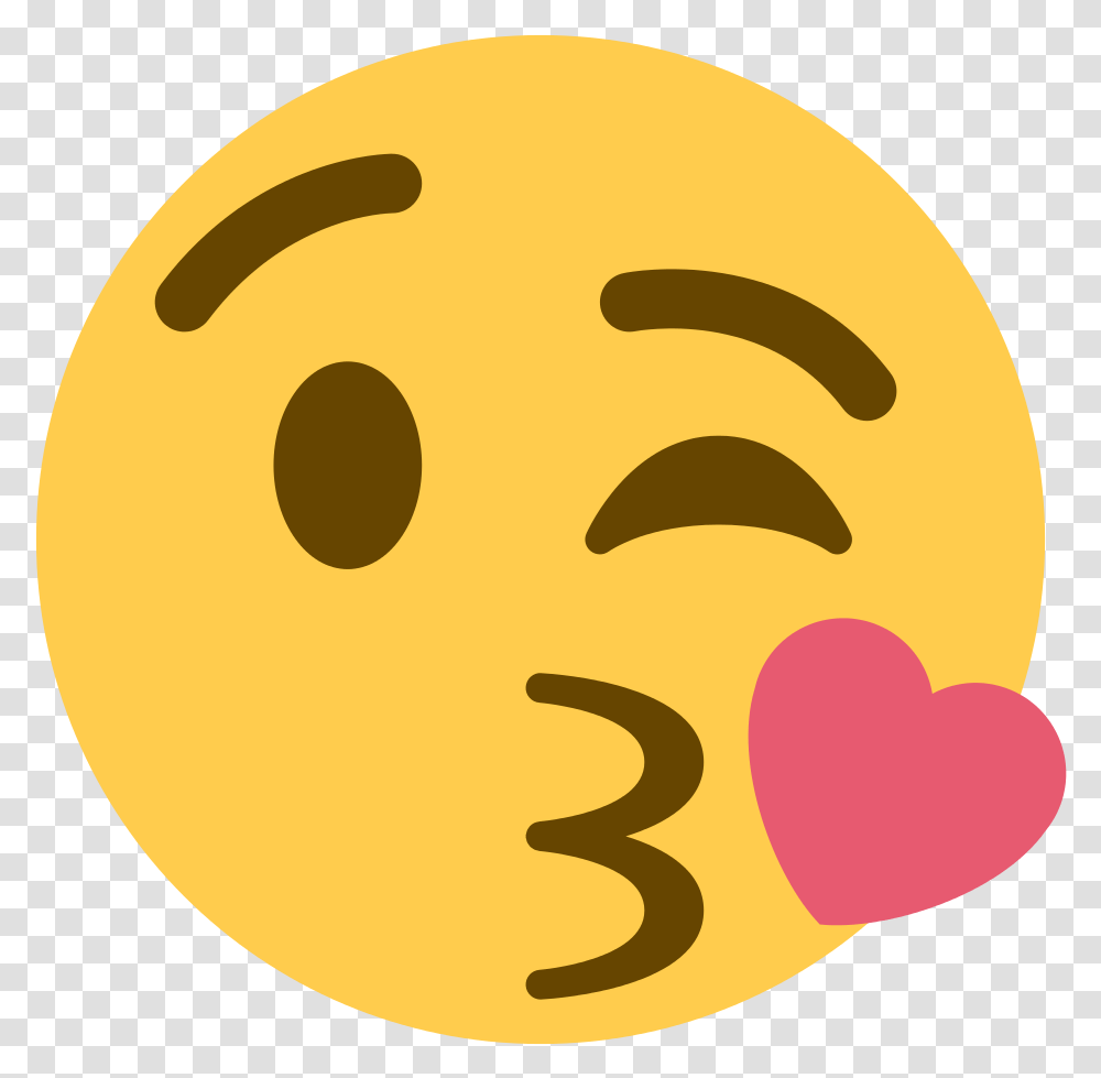 Emoji Face Throwing Kiss Howth, Tennis Ball, Food, Label Transparent Png
