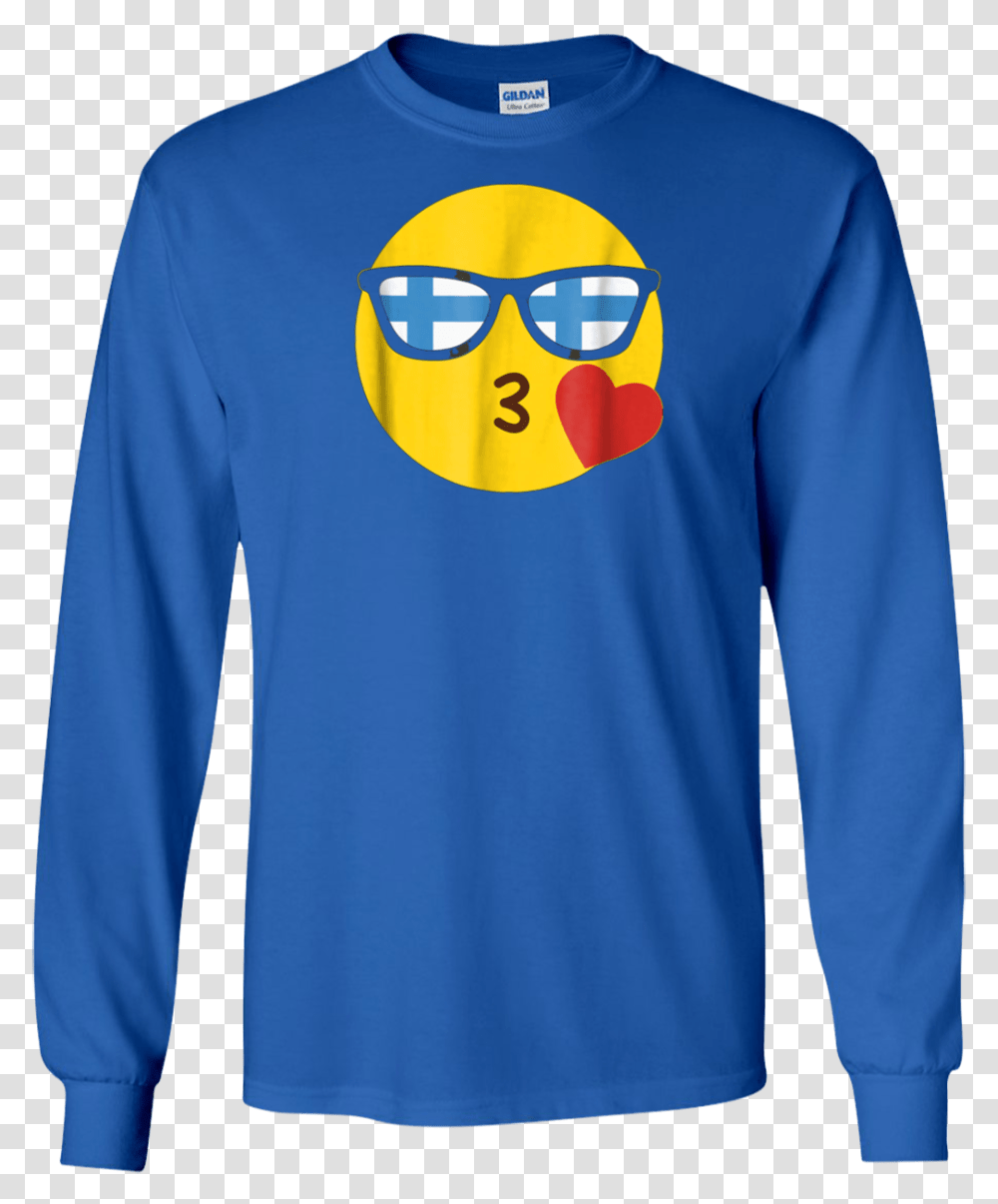 Emoji Finland T Shirt Finnish Flag Sunglasses Funny T Shirt, Sleeve, Apparel, Long Sleeve Transparent Png