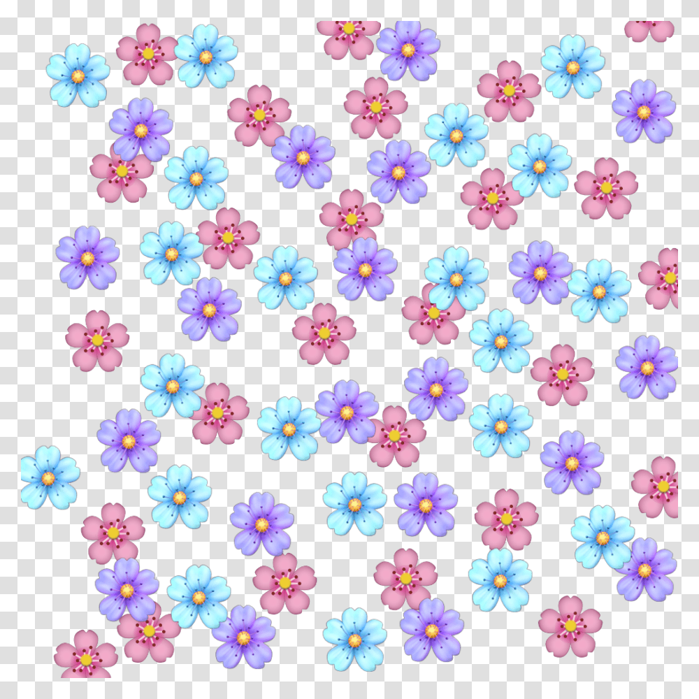 Emoji Flower Background Flower Emoji Background Picsart, Pattern Transparent Png