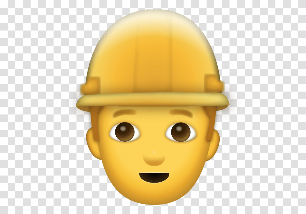 Emoji Free Download Iphone Emojis Man Emoji, Clothing, Apparel, Helmet, Hardhat Transparent Png