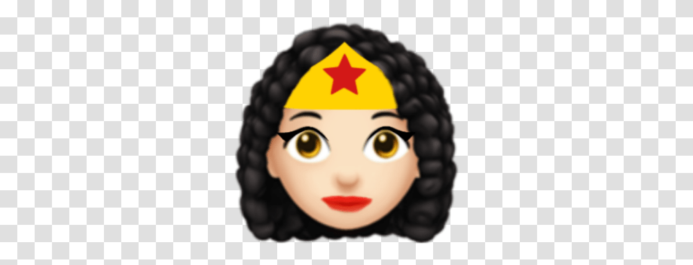 Emoji Freetoedit Wonderwoman Emoji, Hair, Toy, Head, Person Transparent Png