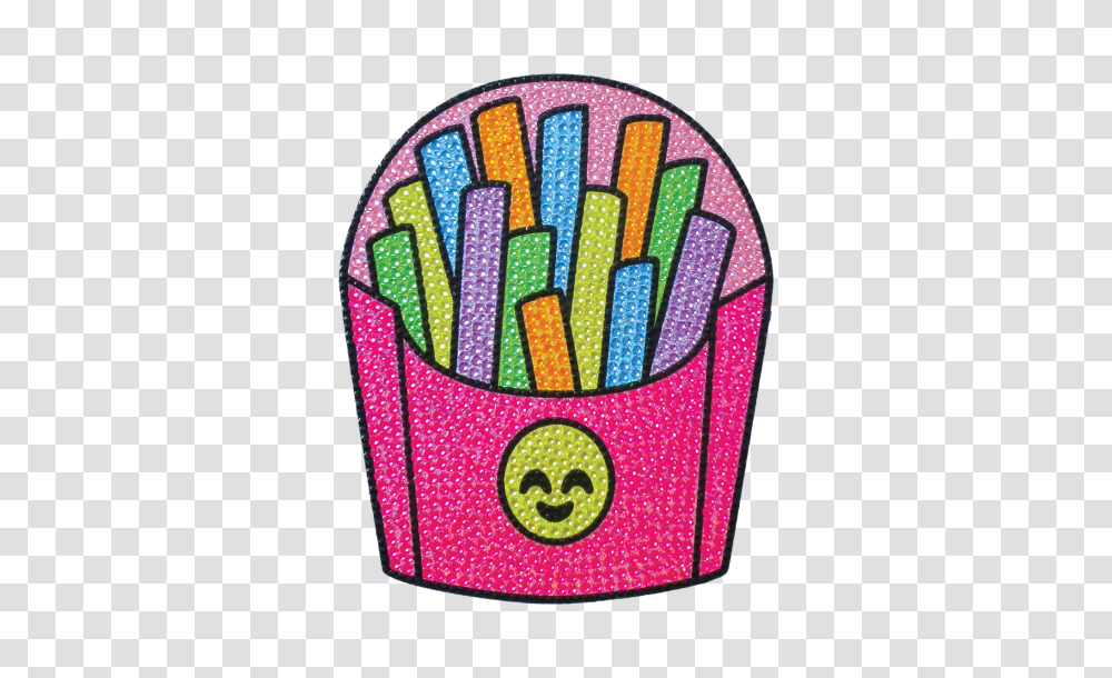 Emoji Fries Rhinestone Sticker Iscream, Sweets, Food, Confectionery, Bucket Transparent Png