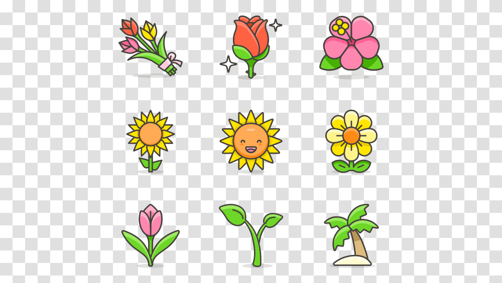 Emoji, Floral Design, Pattern Transparent Png