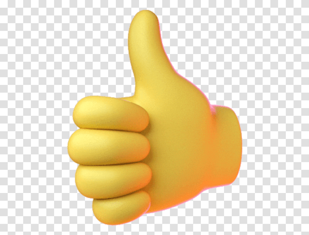 Emoji Hand Like Ok Yellow Sticker Animated Thumbs Up Emoji Gif, Banana, Fruit, Plant, Food Transparent Png