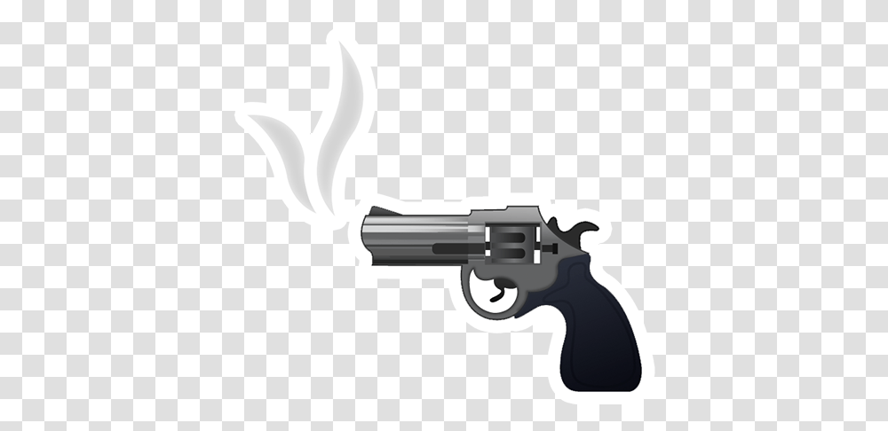 Emoji Handgun Revolver Pistol Gun Emoji, Weapon, Weaponry, Toy, Water Gun Transparent Png