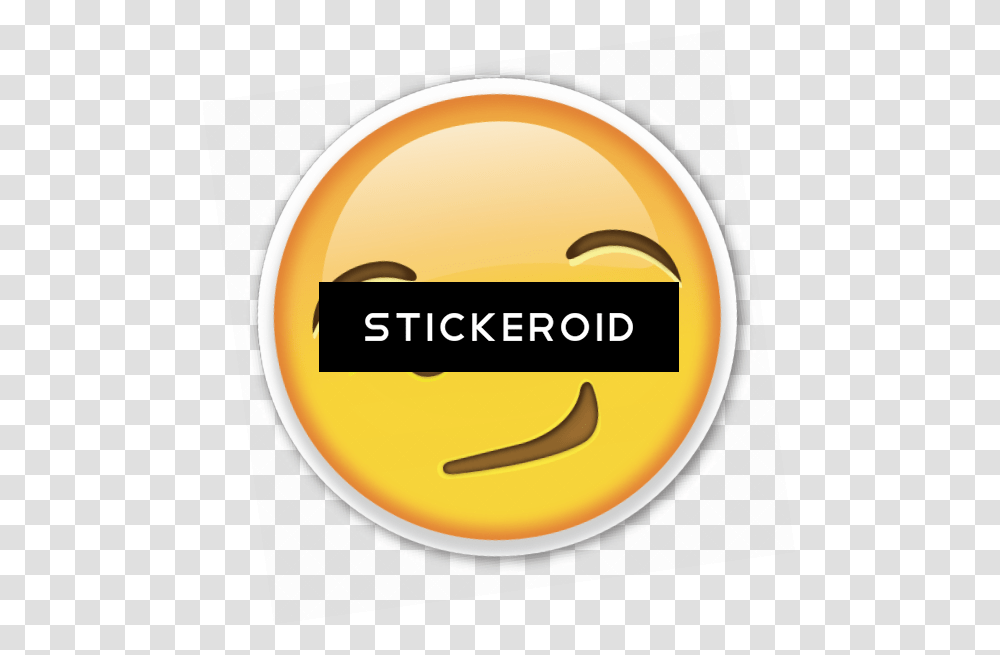 Emoji Happy Sticker, Label, Logo Transparent Png