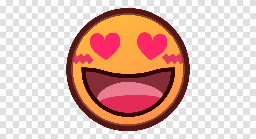 Emoji Heart Eyes Picture Shaped Eyes Smiling Face With Heart Eyes Emoji, Plant, Food, Outdoors, Label Transparent Png