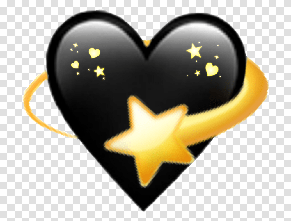 Emoji Heart Star Clipart Download Black Heart Emoji, Helmet, Clothing, Apparel, Cushion Transparent Png