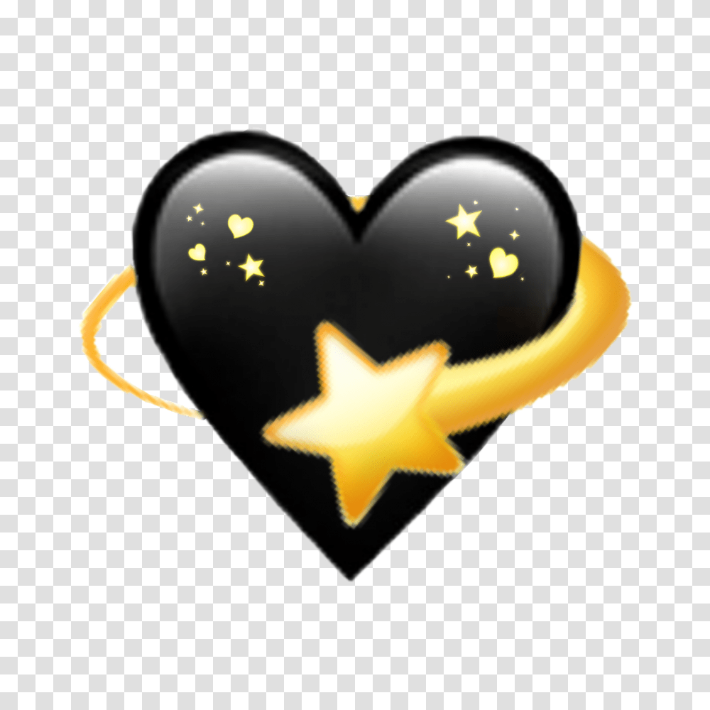 Emoji Heart Star Clipart Full Size Clipart 1818097 Black Sparkle Heart Emoji, Symbol, Star Symbol Transparent Png