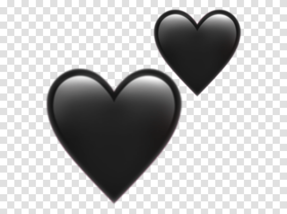 Emoji Hearts Black Aesthetic Mine Freetoedit Heart, Lamp, Cushion, Pillow Transparent Png