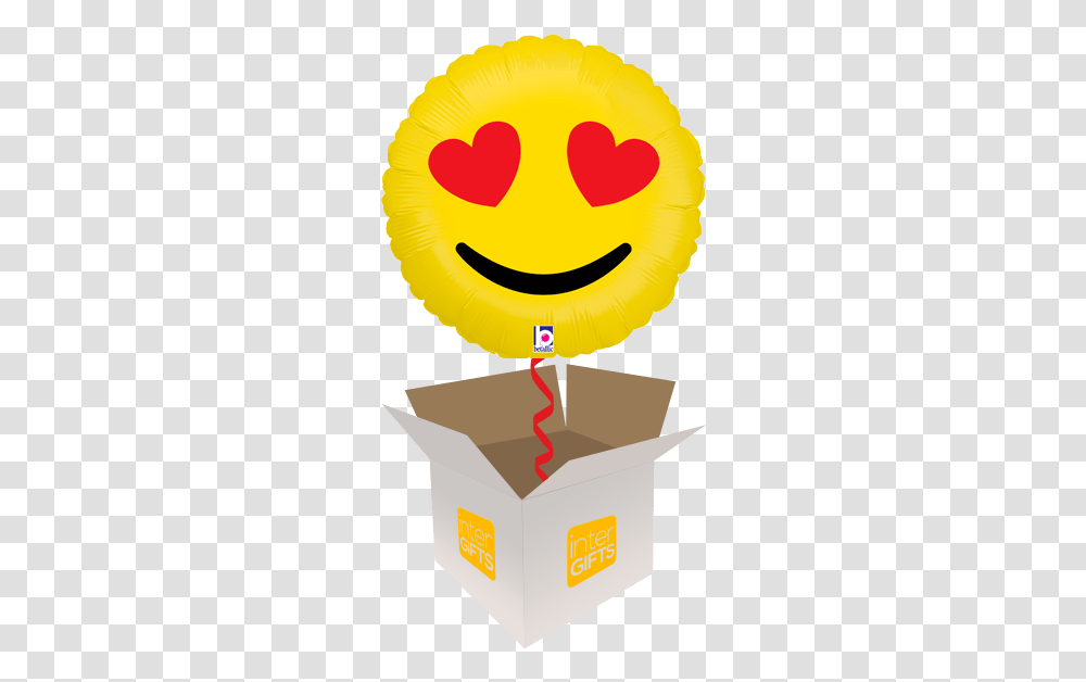 Emoji Helium Balloons Delivered In The Uk, Toy, Crowd, Carton, Box Transparent Png