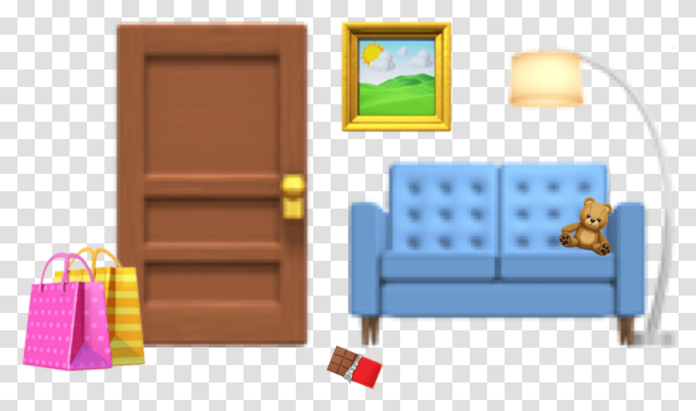 Emoji Home Stickerused Emojis Playset, Furniture, Couch, Crib, Cabinet Transparent Png