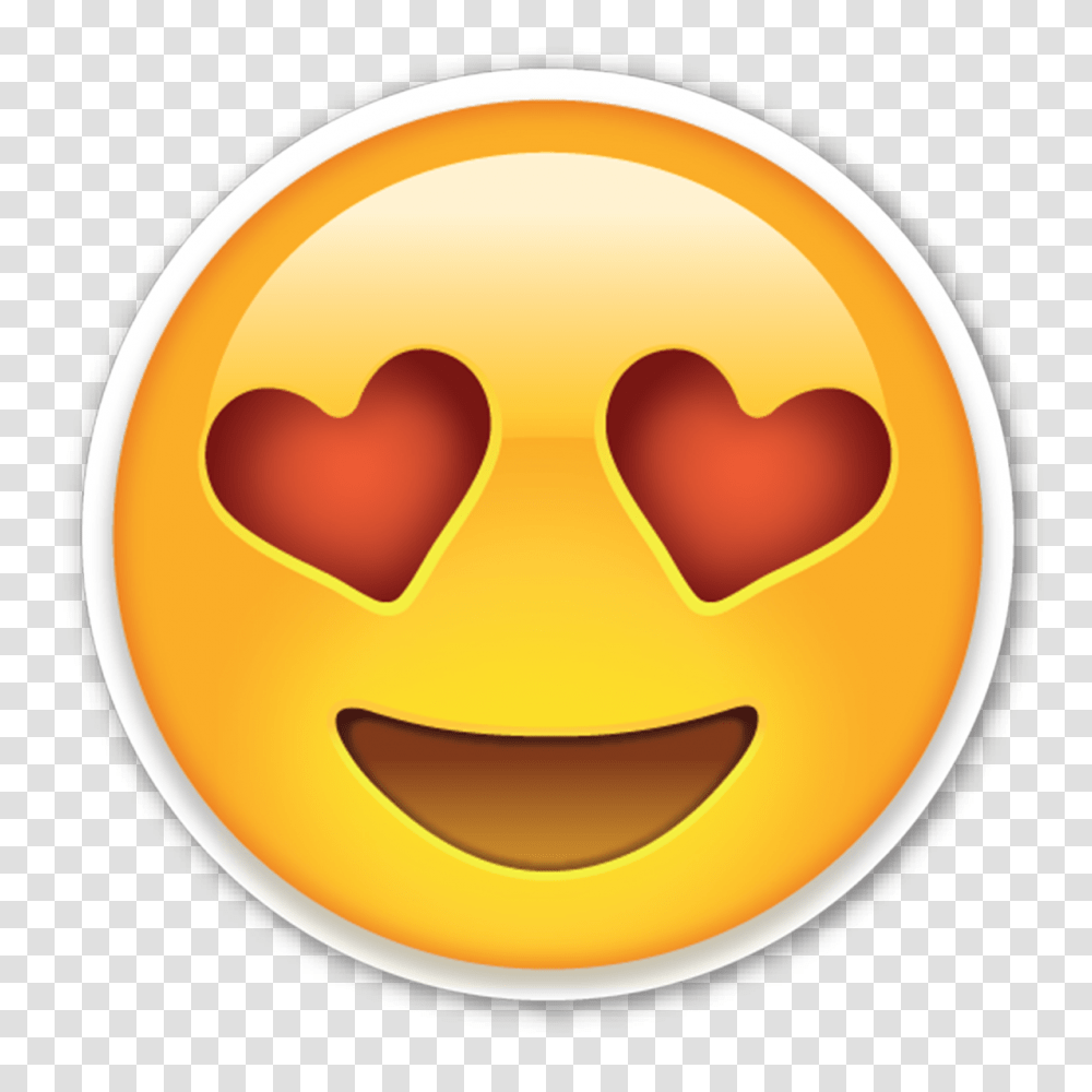 Emoji Images All Smiling Face With Heart Shaped Eyes Emoji, Label, Text, Sticker, Plant Transparent Png