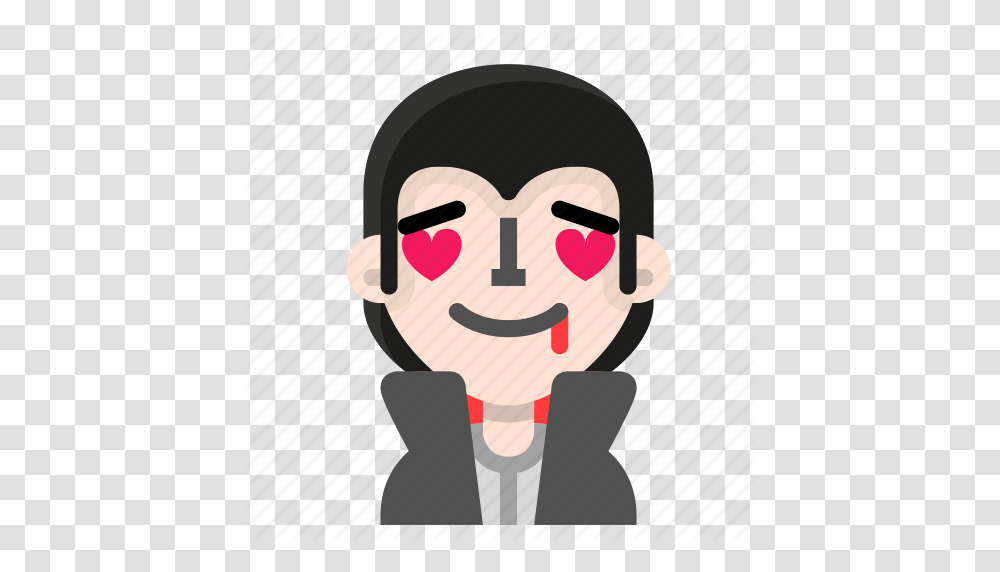 Emoji In Love Vampire Icon, Face, Outdoors, Head, Label Transparent Png