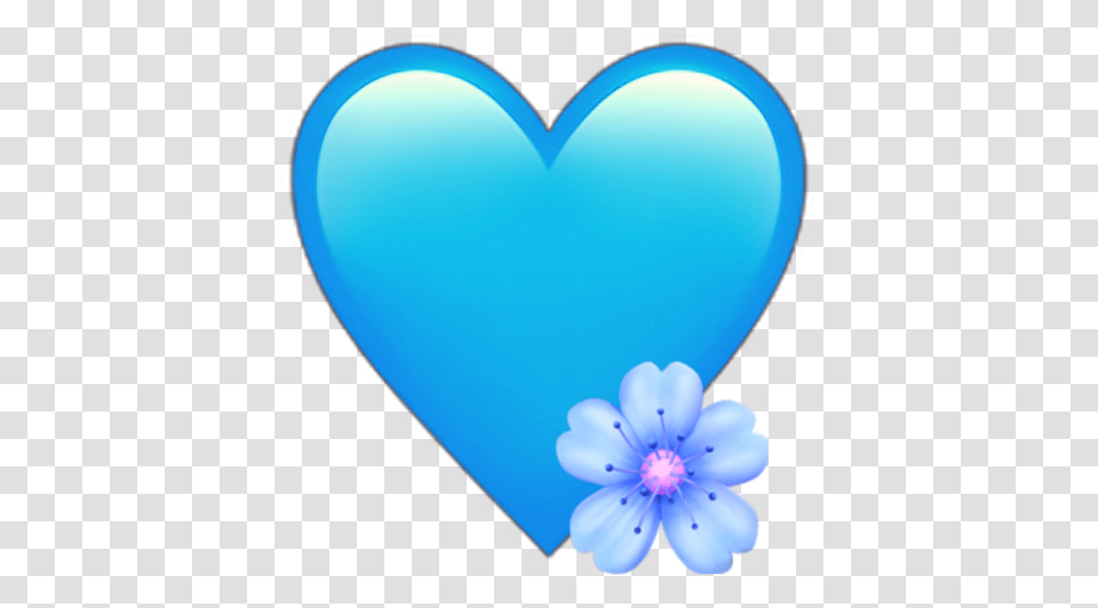Emoji Iphone Blue Flower Heart Tumblr Beautiful Blue Flower Emoji Iphone, Balloon, Petal, Plant Transparent Png